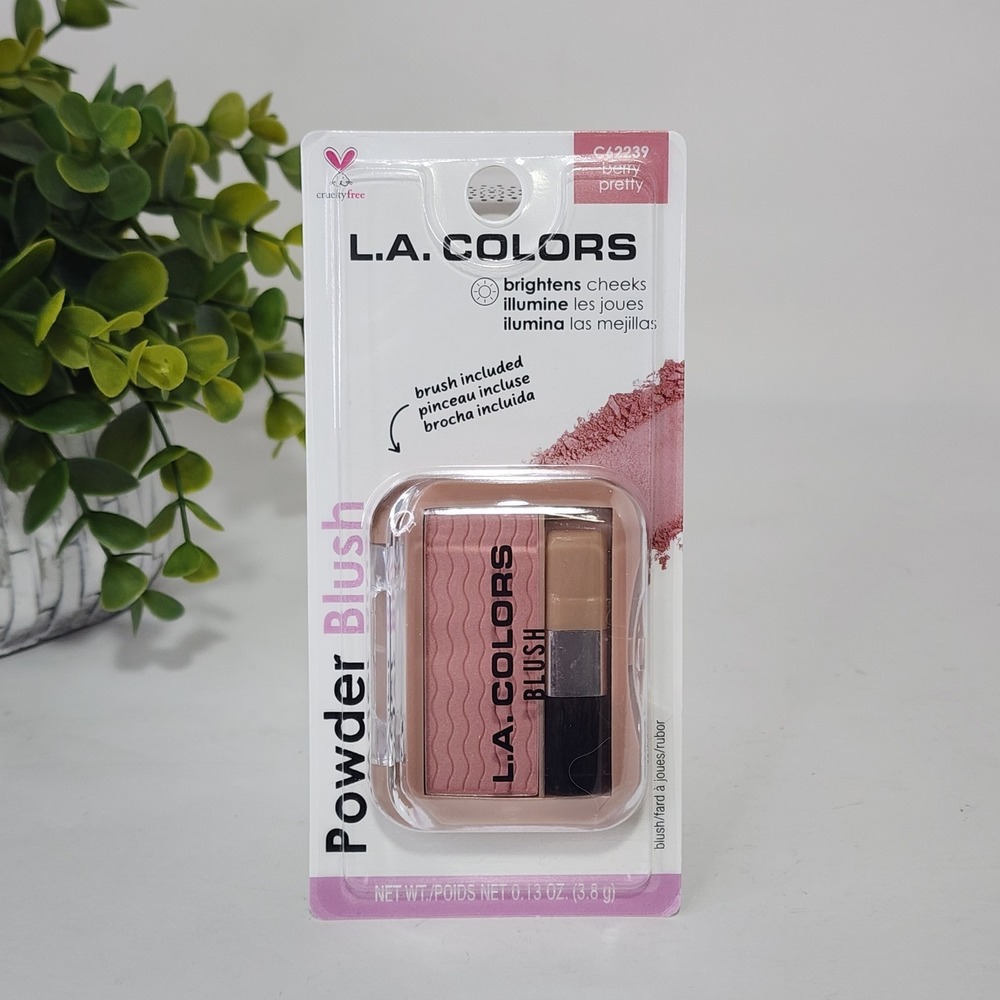L.A. COLORS Powder Blush - Berry Pretty C62239 ~ 0.13 oz ~ New and Unopened